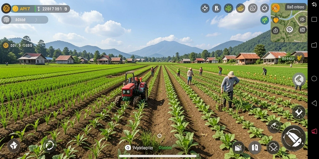 Tampilan permainan API77 yang menampilkan aktivitas bertani.