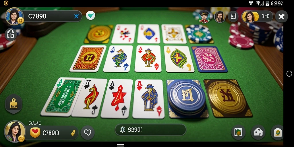 Tampilan menawan gameplay Gaple di C7890.