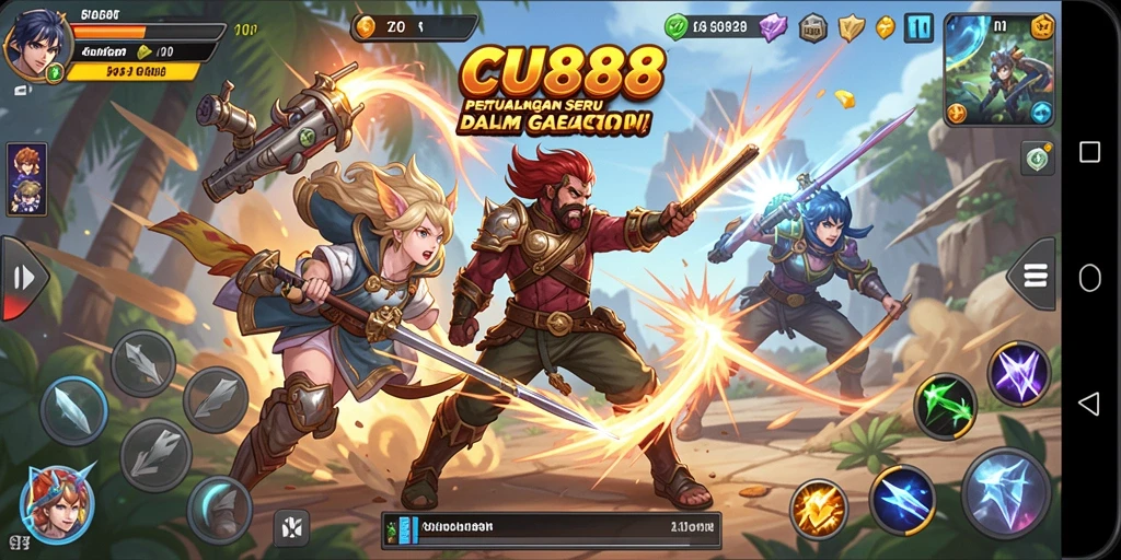 Tampilan gameplay CU888 yang seru dan mendebarkan.