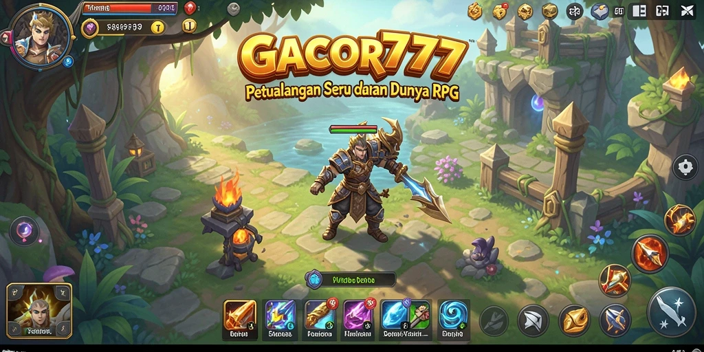 Tampilan aksi seru dalam gameplay GACOR777 RPG.