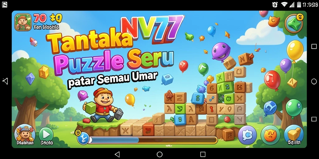 Screenshot gameplay NV77 menampilkan tantangan puzzle yang menarik.
