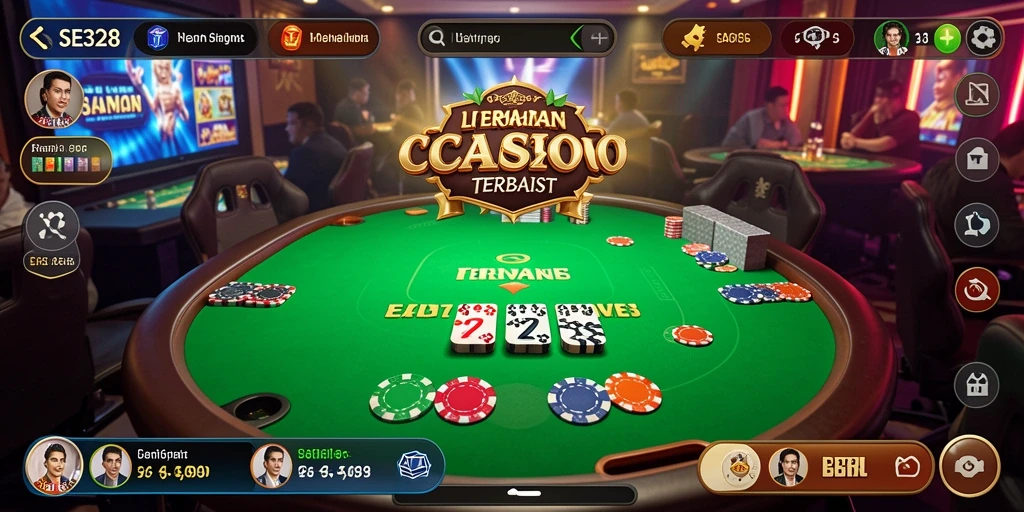 Screenshot gameplay SE328 yang menunjukkan dealer langsung dalam aksi.