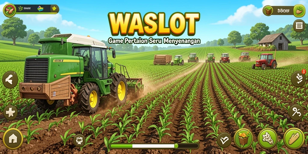 Tampilan gameplay <strong>WASLOT</strong> yang interaktif dan menarik di dunia pertanian.