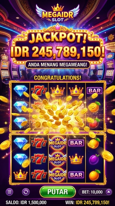 Tampilan antarmuka pengguna di megaidr yang mudah digunakan.