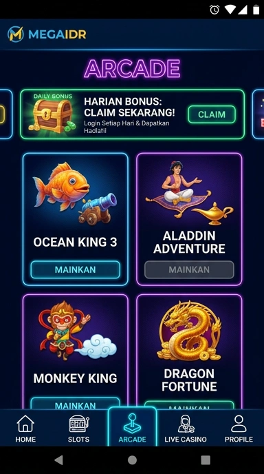 Screenshot dari proses unduh aplikasi di megaidr.